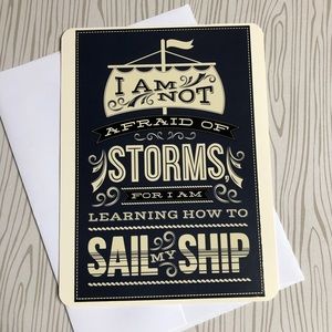 A 4.5” x 6” nite card.